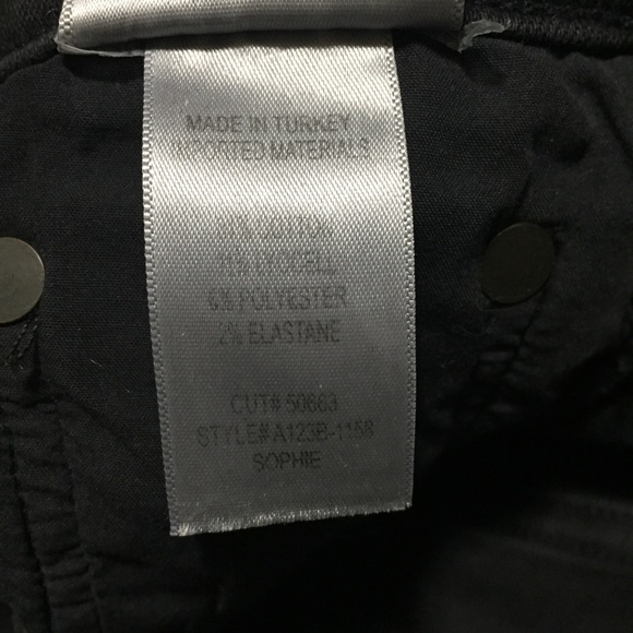 Agolde Sophie Jeans Women’s 28 Black Gray (Inseam 28) Raw Hem High Rise Stretch - Picture 9 of 10